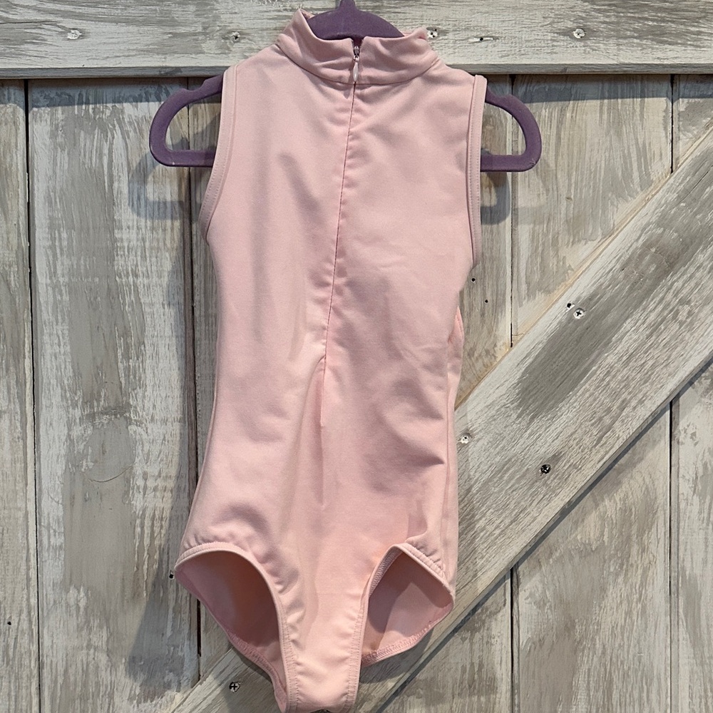Capezio Light Pink Sleeveless Zip-Back Dance Leotard